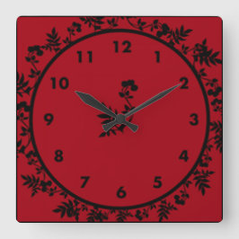 Relógio Quadrado Rosey Wine