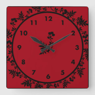 Relógio Quadrado Rosey Wine