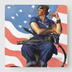Relógio Quadrado Rosie the Riveter