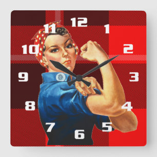 Relógio Quadrado Rosie the Riveter