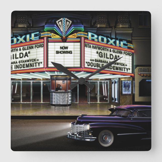 Relógio Quadrado Roxie Picture Show (Frente)