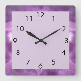 Relógio Quadrado Roxo Sparkle