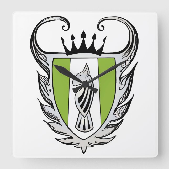 Relógio Quadrado Royal Bull Terrier (Frente)