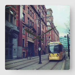 Relógio Quadrado Rua Manchester
