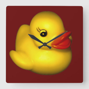 Relógio Quadrado Rubber Ducky
