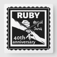 Ruby, aniversário de casamento, com as mãos 40