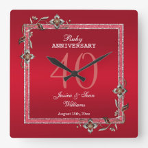 Ruby Red Gems & Glitter Ruby 40TH Wedding