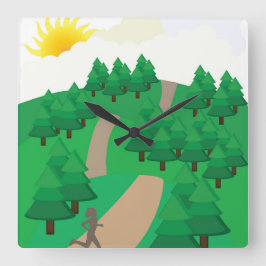 Relógio Quadrado Running Outdoors