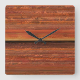 Relógio Quadrado Rustic Square Wall Clock