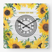 Rústico Barn White Wood Country Cotage Girassóis