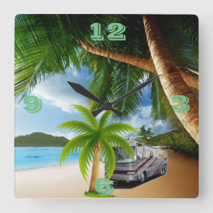 Relógio Quadrado RV TIME Tic Toc Wall Clocks