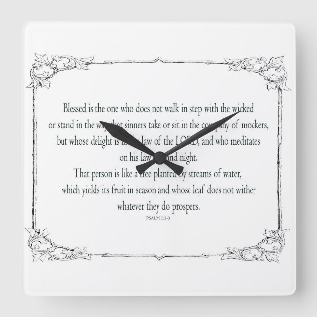 Relógio Quadrado Salm 1, não anda em pé com os malvados, (Frente)