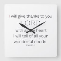 Salm 9, vou dar-lhe obrigados, LORD.