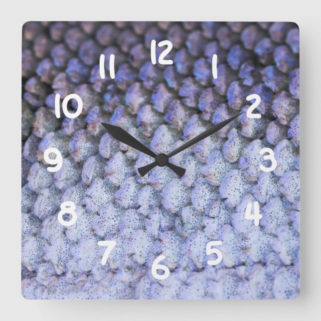 Relógio Quadrado Salmão Shimmering (Frente)