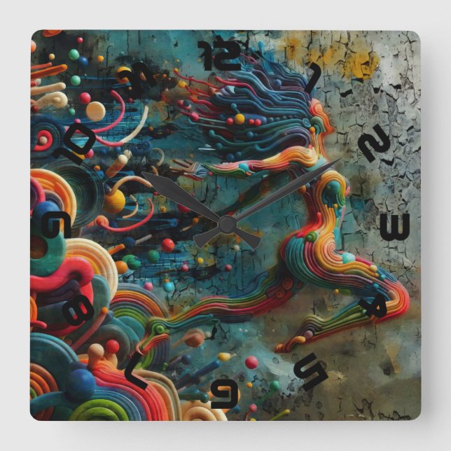 Relógio Quadrado Salto (Frente)