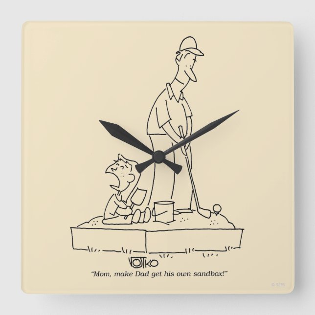 Relógio Quadrado Sandbox (Frente)