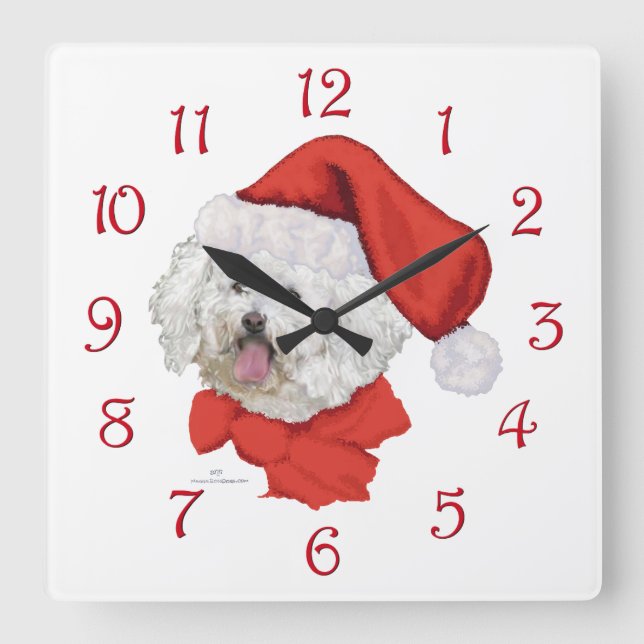 Relógio Quadrado Santas Helper (Frente)