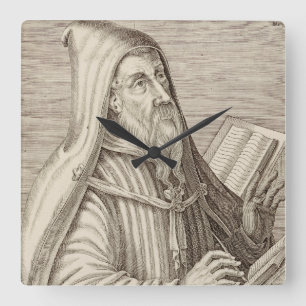 Relógio Quadrado Santo Agostinho de Hipona Doutor da Igreja