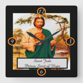 Relógio Quadrado Santo Jude patron santo