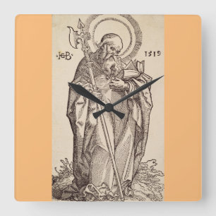 Relógio Quadrado São Mateus o Evangelista - Reprodução de Arte Fina