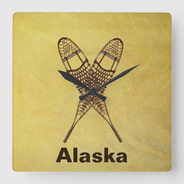 Relógio Quadrado Sapatos de neve (Frente)