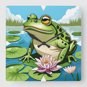 Relógio Quadrado Sapo Wall Clock