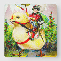 Saudações à Páscoa Whimsical: Cavaleiro sobre o Pi