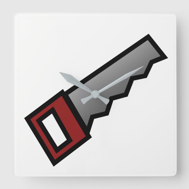 Relógio Quadrado Saw (Frente)