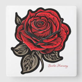 Relógio Quadrado Scarlet Harmony