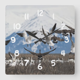 Relógio Quadrado Scattering Geese