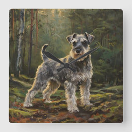 Relógio Quadrado Schnauzer