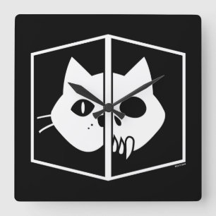 Relógio Quadrado Schrödinger Cat Graphic