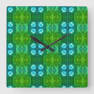 Relógio Quadrado Sci-Fi - mundos do planeta alienígena fantasia