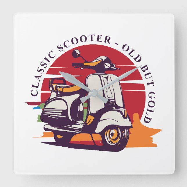 Relógio Quadrado Scooter Clássico Antigo Mas Valioso (Frente)