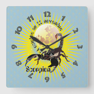 Relógio Quadrado Scorpion 24 22 Horloge octobre au novembre