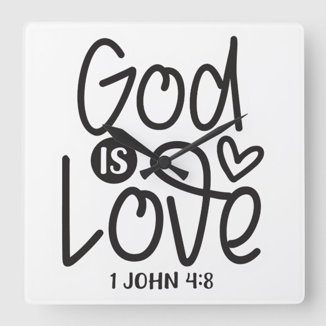 Relógio Quadrado Se Deus é para nós, quem pode estar contra nós? Ro (Frente)