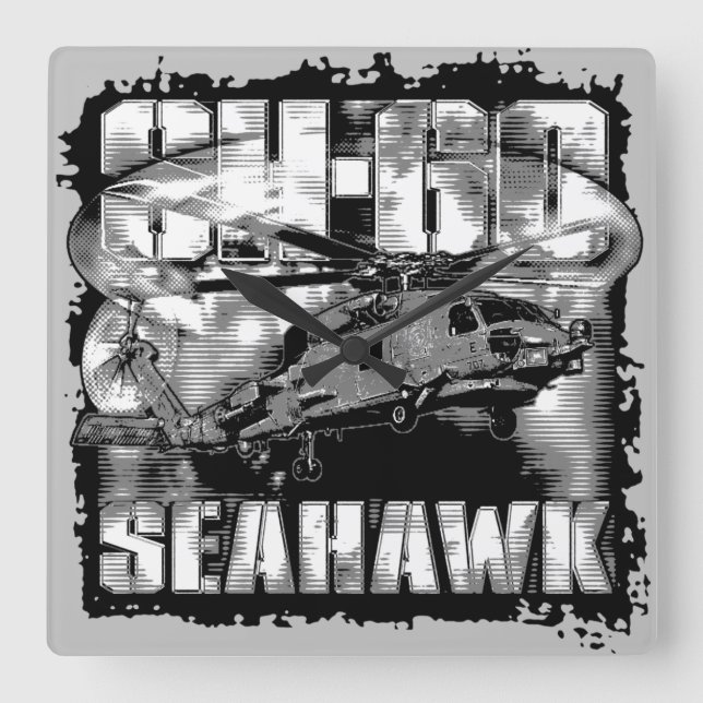 Relógio Quadrado Sea hawk (Frente)