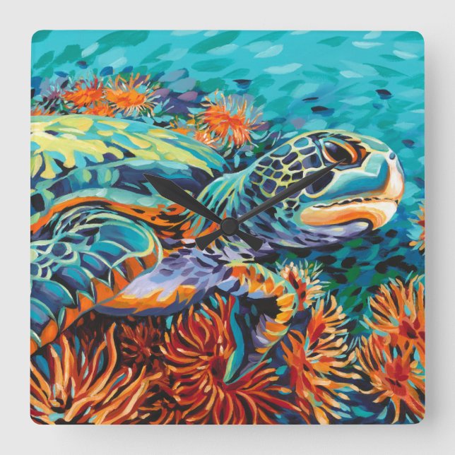 Relógio Quadrado Sea Sweetheart I (Frente)