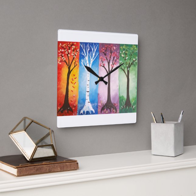 Relógio Quadrado Seasons (Escritório)