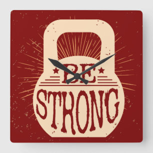 Relógio Quadrado Seja forte