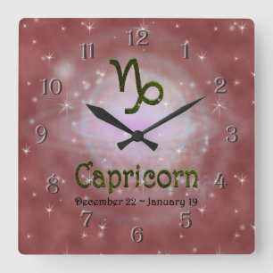 Relógio Quadrado Selecionar Cor Capricórnio Zodiac - Sinal Astrológ