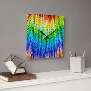 Relógio Quadrado Senbazuru ou mil gruas origami