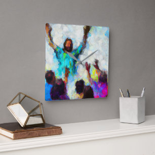 Relógio Quadrado Senhor abstrato, Precisamos De Você Agora Mais Do