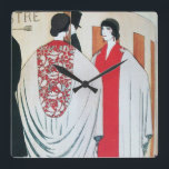 Relógio Quadrado SENHORA NA MIRROR Art Deco Beauty Fashion<br><div class="desc">Ilustração de alta moda Vibrante e clássica Deco de Arte Francesa.Design com uma bela senhora no espelho, em preto branco, cores vermelhas .design Legal, moderno e artístico perfeito para, artistas de arte, figurinos, clientes, proprietários de butique, atrizes de teatro, modelos, cosméticos, cosmetologistas, cabeleireiro, estilista de cabelos na moda, perfume, shoppers...</div>