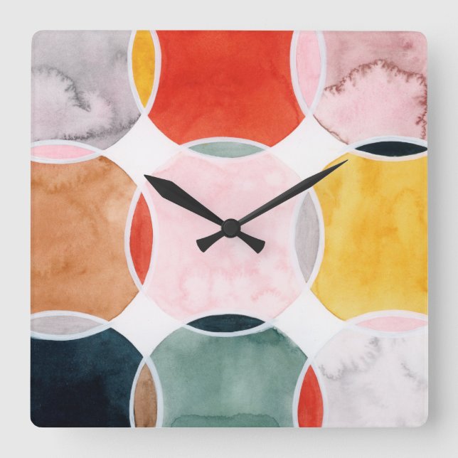 Relógio Quadrado Sensical - Circle Pattern (Frente)