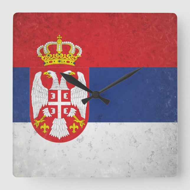 Relógio Quadrado Sérvia (Frente)
