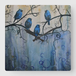 Relógio Quadrado Seu pulso de disparo de parede quadrado feito sob