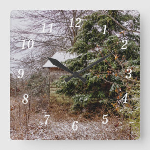 Relógio Quadrado Shed Abandonated Wall Clock