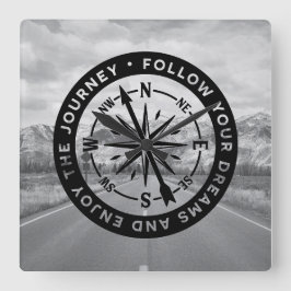 Relógio Quadrado Siga seus sonhos