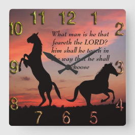 Relógio Quadrado Silhueta Black Stallone